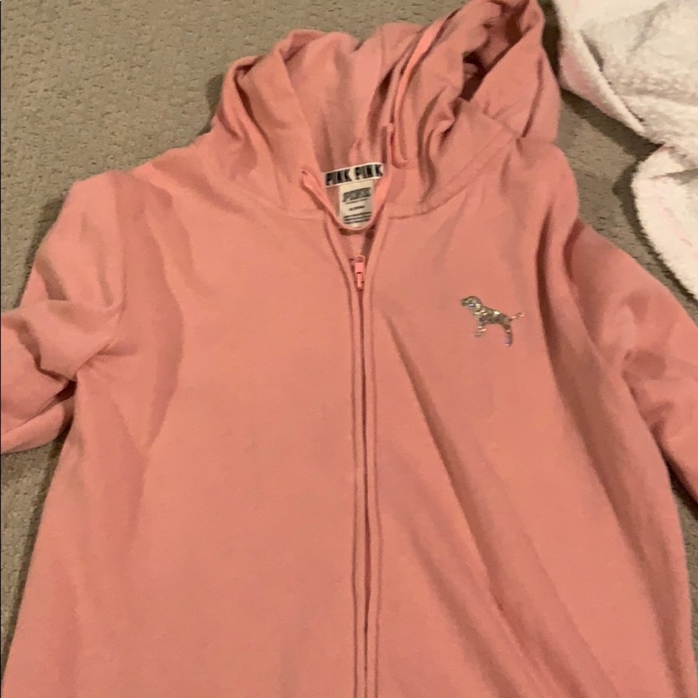 HOLOGRAPHIC PINK ZIP UP